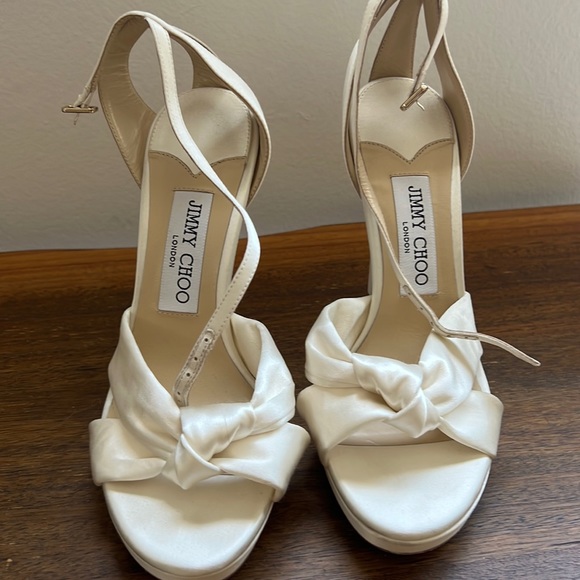 JIMMY CHOO BRIDAL ROSIE 120 sz 37 - Picture 1 of 9